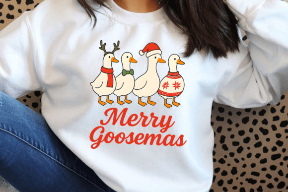 Merry Goosemas Christmas Goose PNG Grafica Grafiche AI Di vinyldecalschool