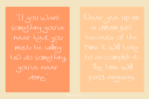 Nigory Regular Font PNG with transparent background - Preview 3