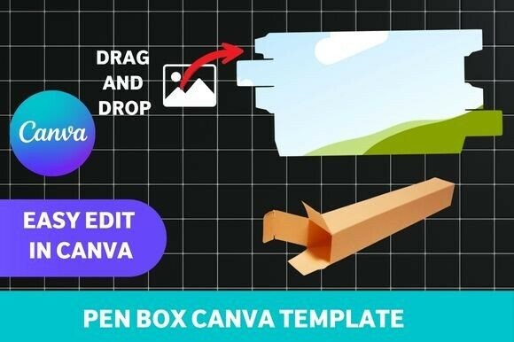 Pen Box Canva Template
