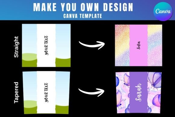 Personalized Tumbler Wrap Canva Template