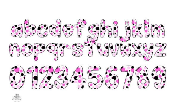 Preppy Coquette Pink Font PNG with transparent background - Preview 2