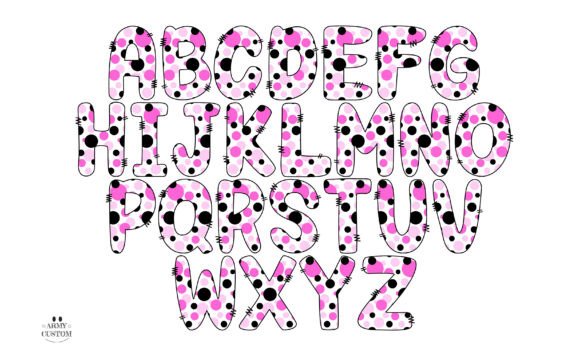 Preppy Coquette Pink Font PNG with transparent background - Preview 3