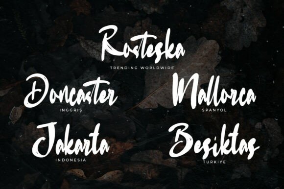 Rosteska Font PNG with transparent background - Preview 3