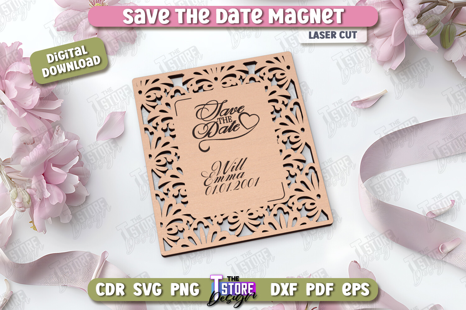 Save the Date Magnet Laser Cut | Wedding
