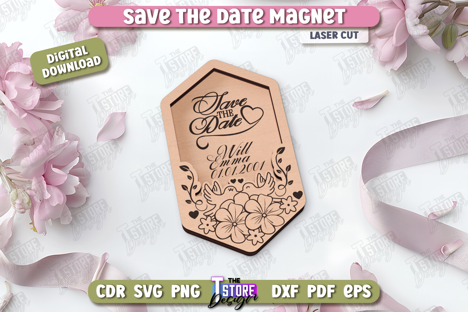 Save the Date Magnet Laser Cut | Wedding