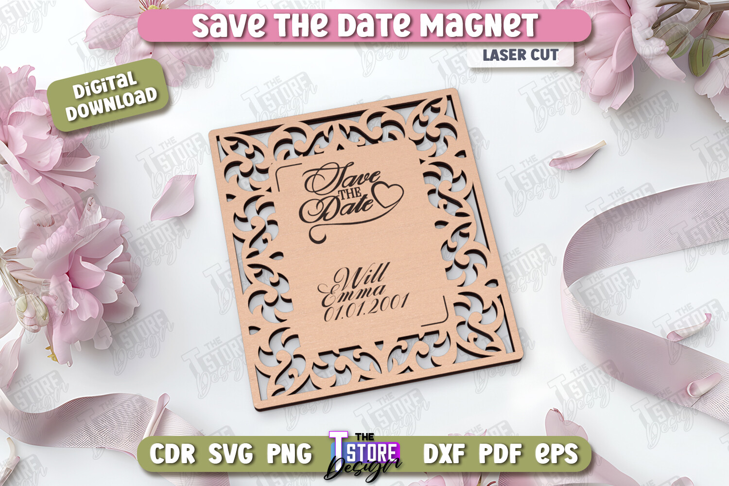 Save the Date Magnet Laser Cut | Wedding