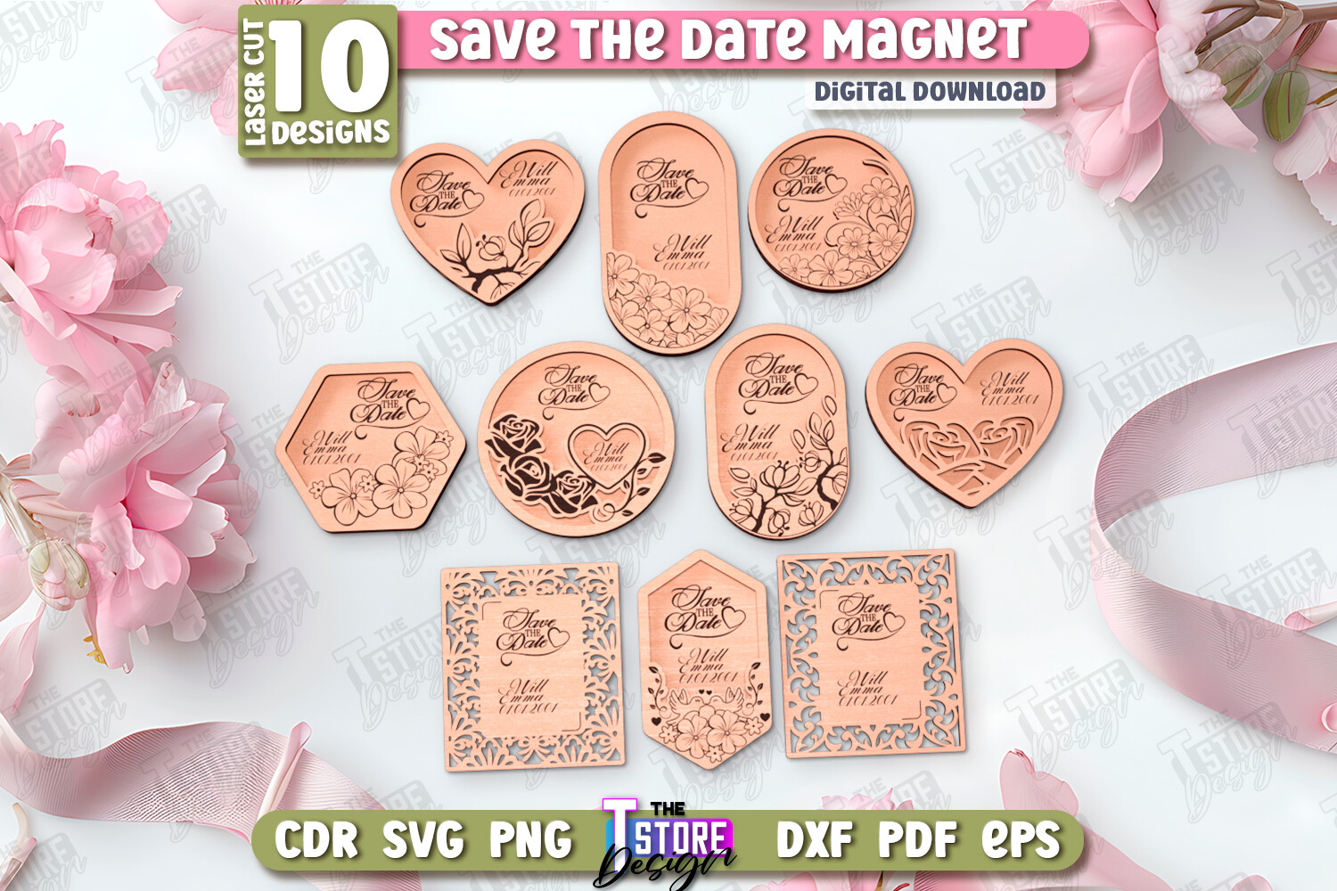 Save the Date Magnets Laser Cut Bundle