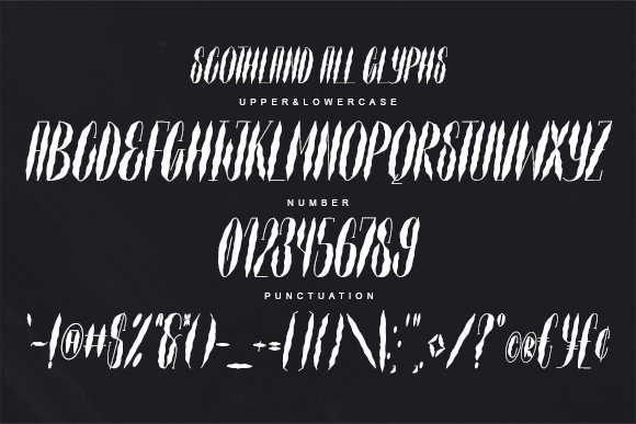 Scothland Font PNG with transparent background - Preview 6