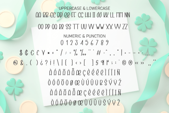 Simple Lucky Font PNG with transparent background - Preview 6