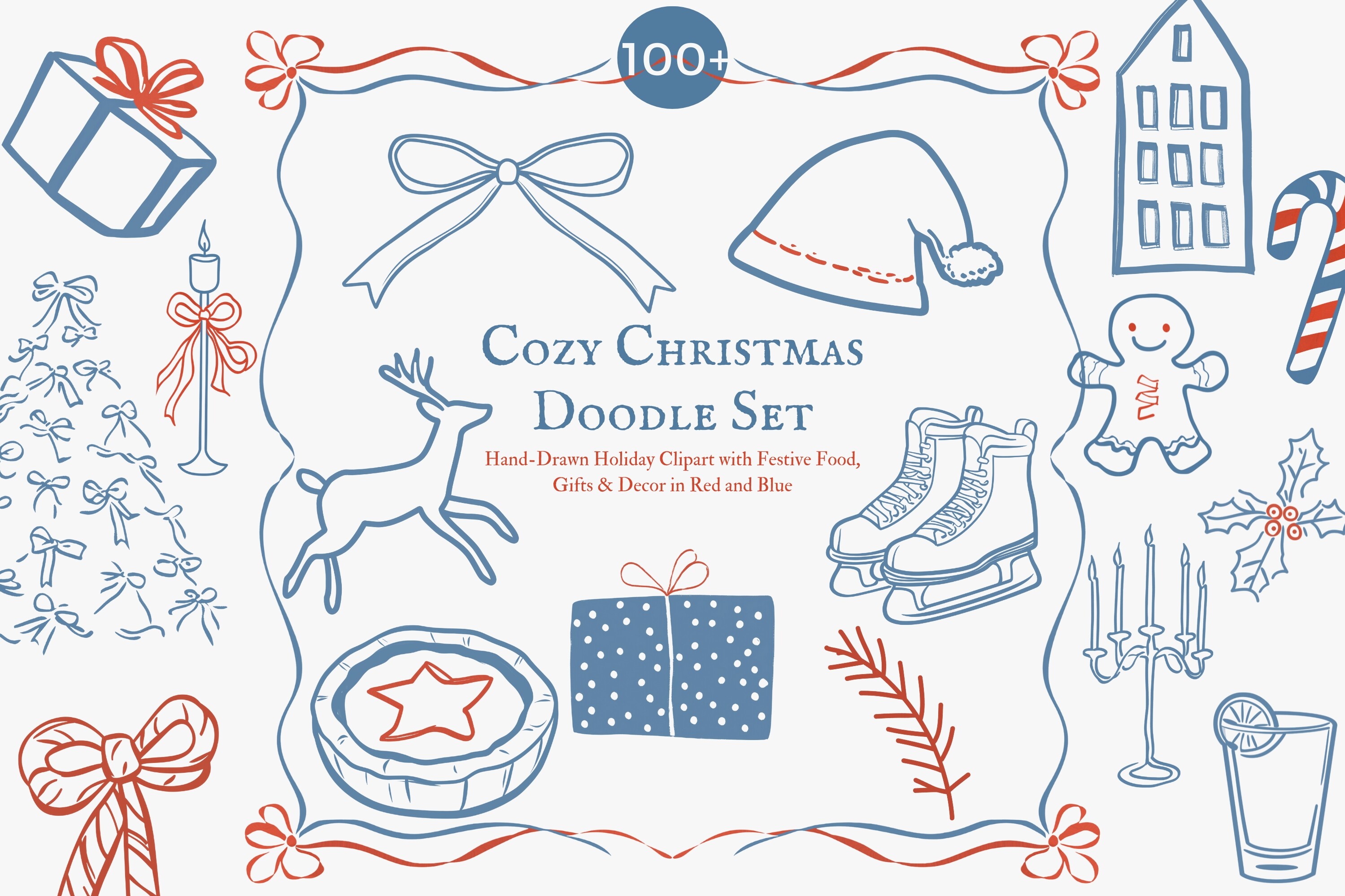 Cozy Christmas Clipart Holiday Doodle - photo 2