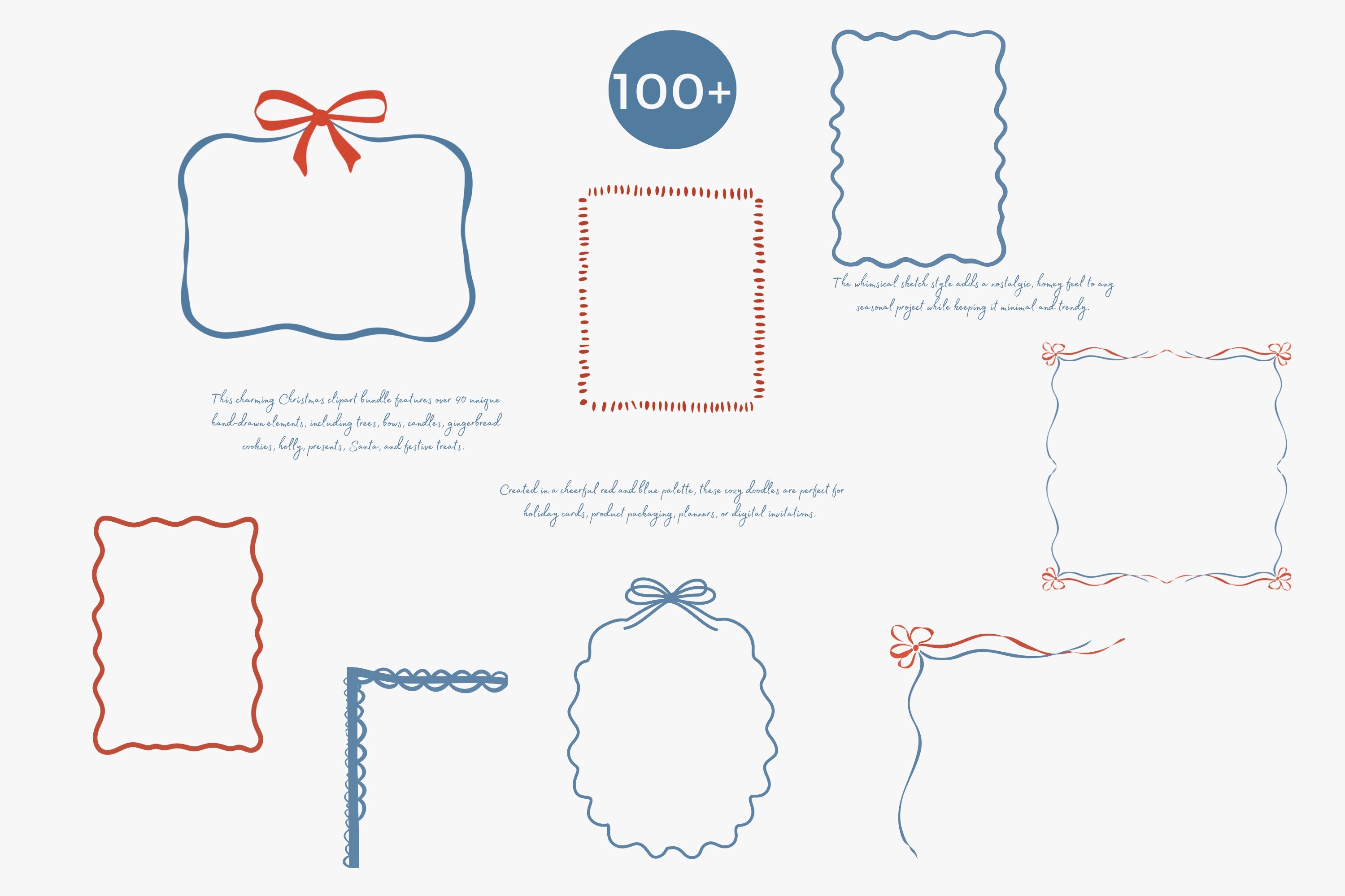 Cozy Christmas Clipart Holiday Doodle - photo 5