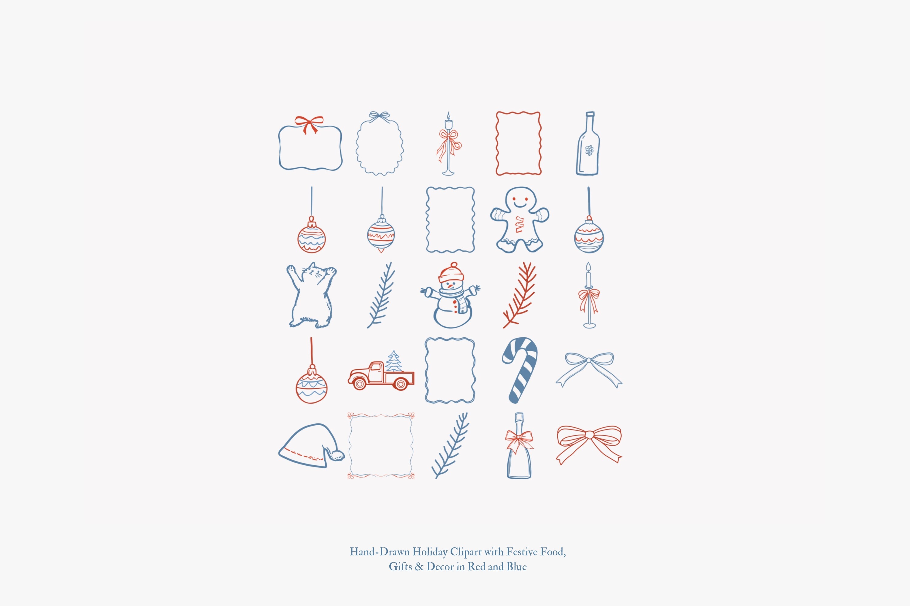 Cozy Christmas Clipart Holiday Doodle - photo 8