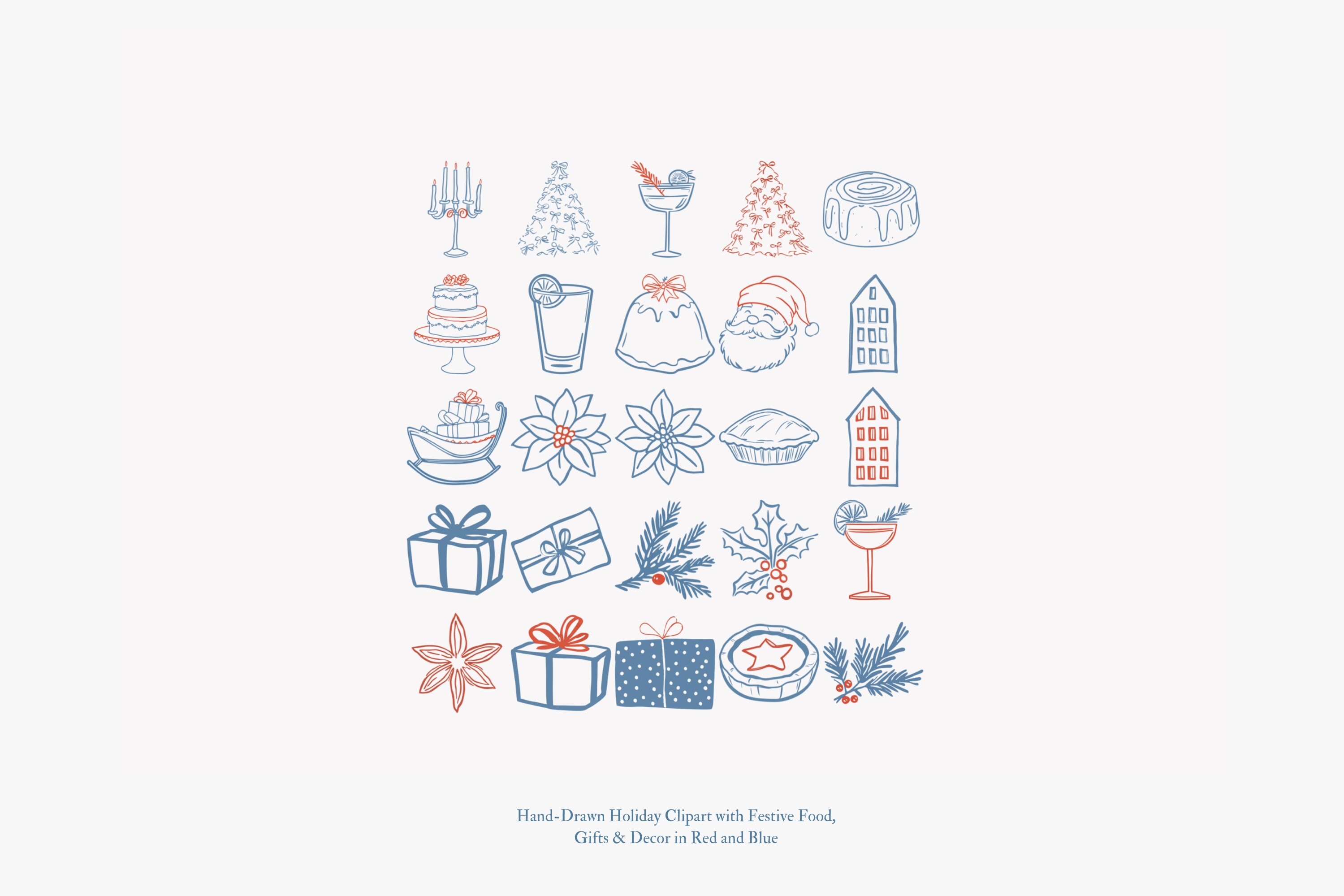 Cozy Christmas Clipart Holiday Doodle - photo 9