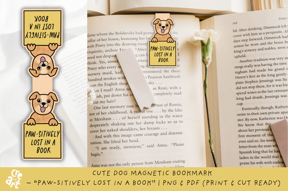 Cute Dog Magnetic Bookmark