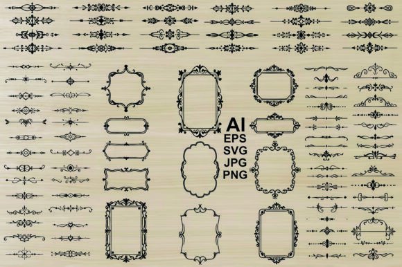 Dividers Line Silhouette Bundle