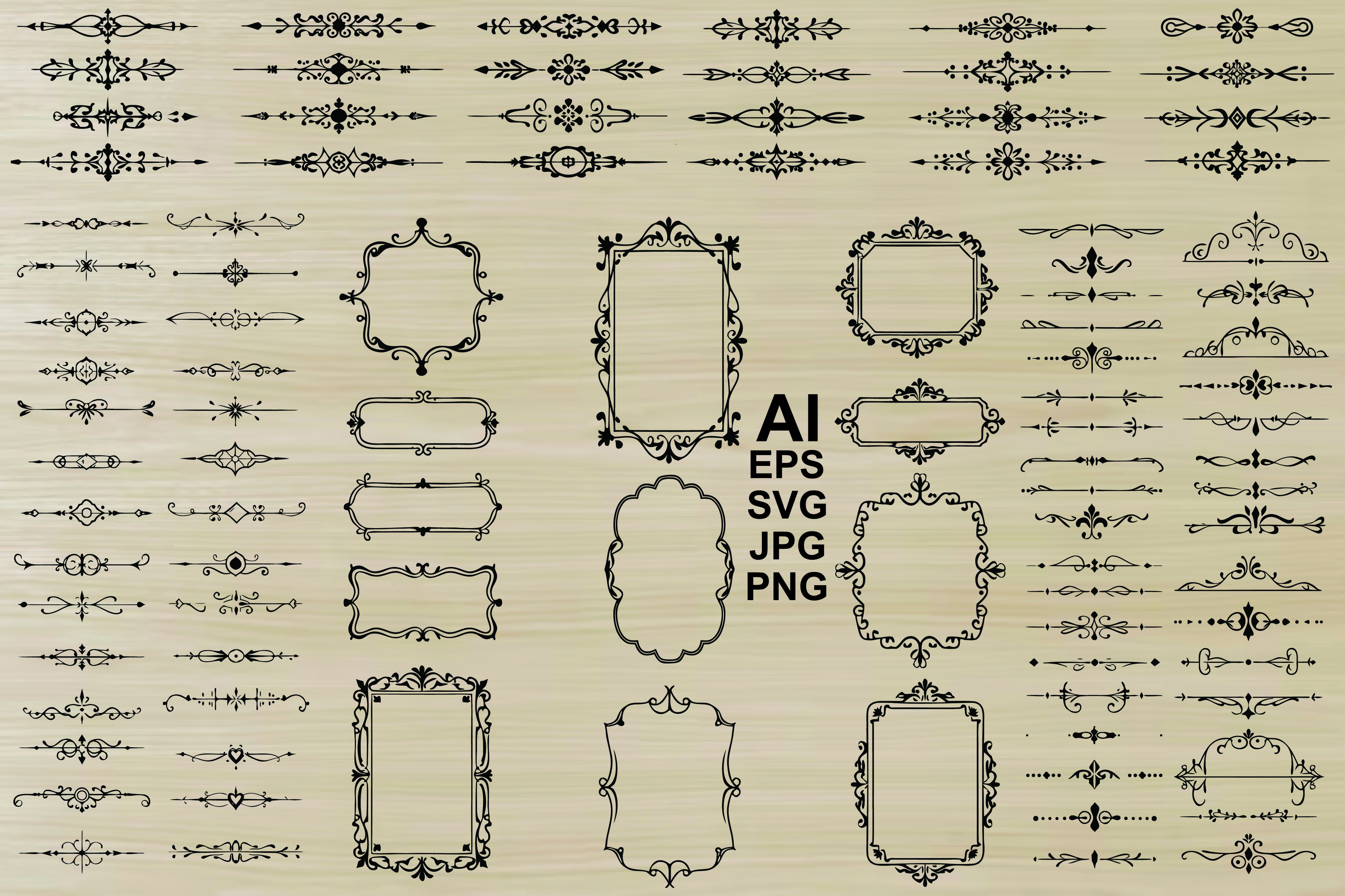 Dividers Line Silhouette Bundle