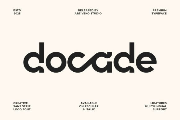 Docade Sans Serif Font By Artiveko