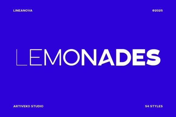 Lineanova Font PNG with transparent background - Preview 2