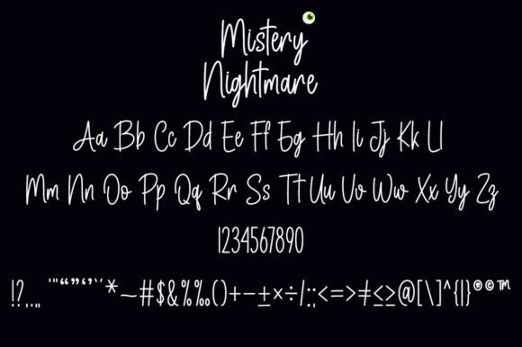 Mistery Nightmare Font PNG with transparent background - Preview 4