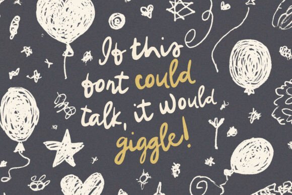 Scribblemood Regular Font PNG with transparent background - Preview 2