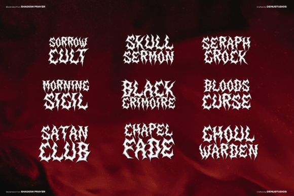 Shadow Prayer Font PNG with transparent background - Preview 4