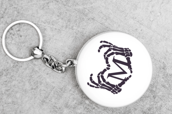 Skeleton Hand Heart Font PNG with transparent background - Preview 5