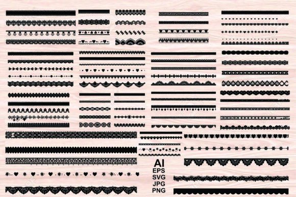 Trim Lace Pattern Set Graphic Illustrations By shopone designer