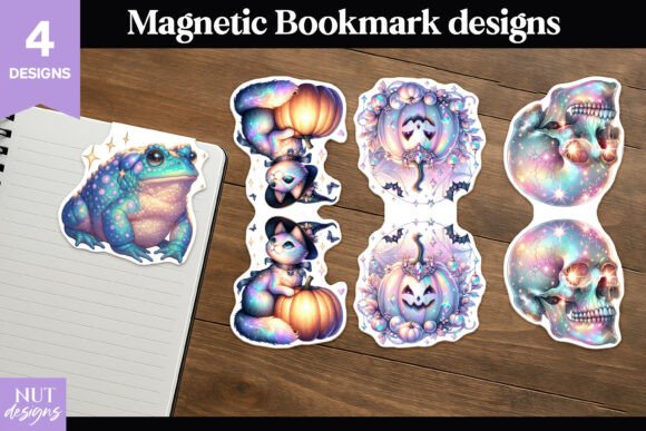 Whimsical Halloween Magnetic Bookmarks P