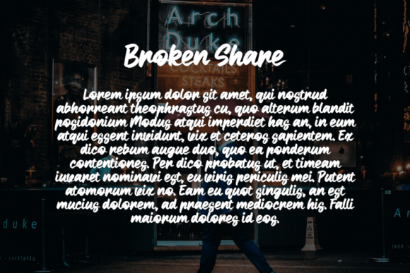 Broken Share Font - Preview 2