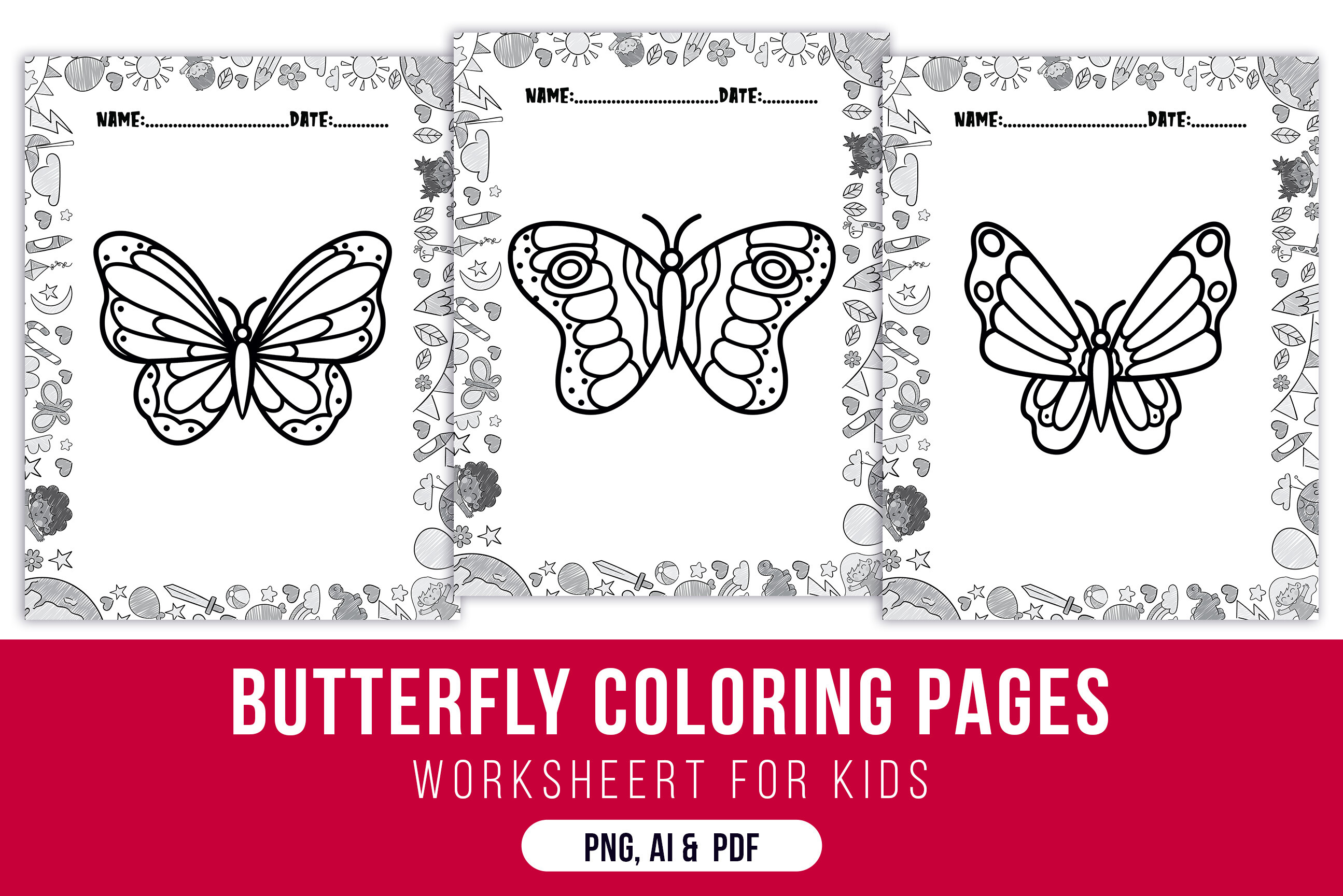 Butterfly Coloring Pages – Fun Printable
