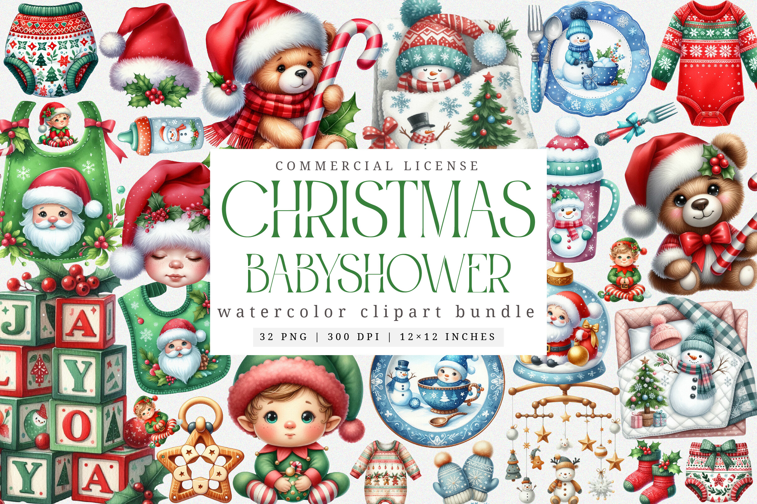 Christmas Babyshower Cliparts Bundle - photo 1