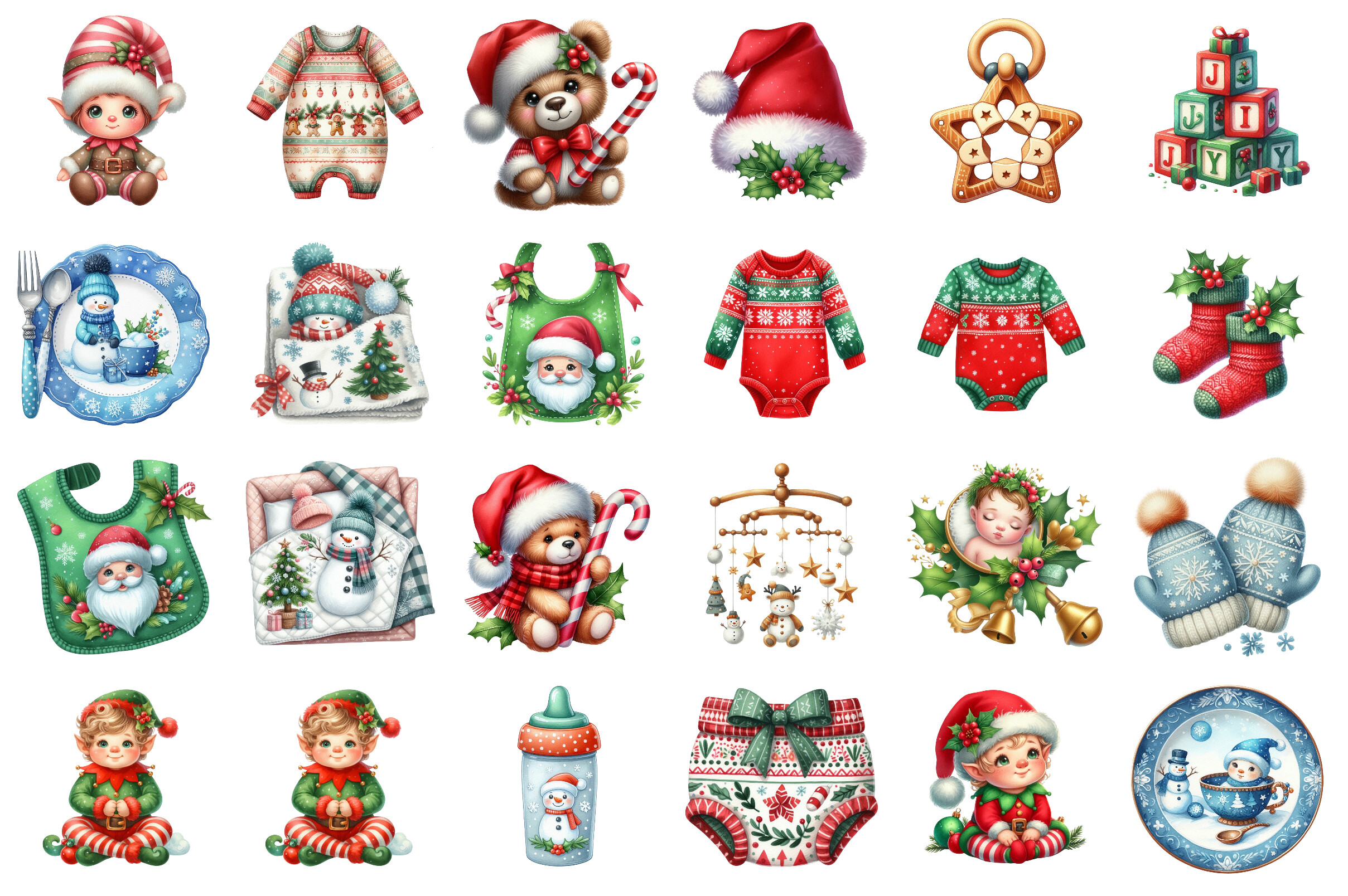 Christmas Babyshower Cliparts Bundle - photo 2