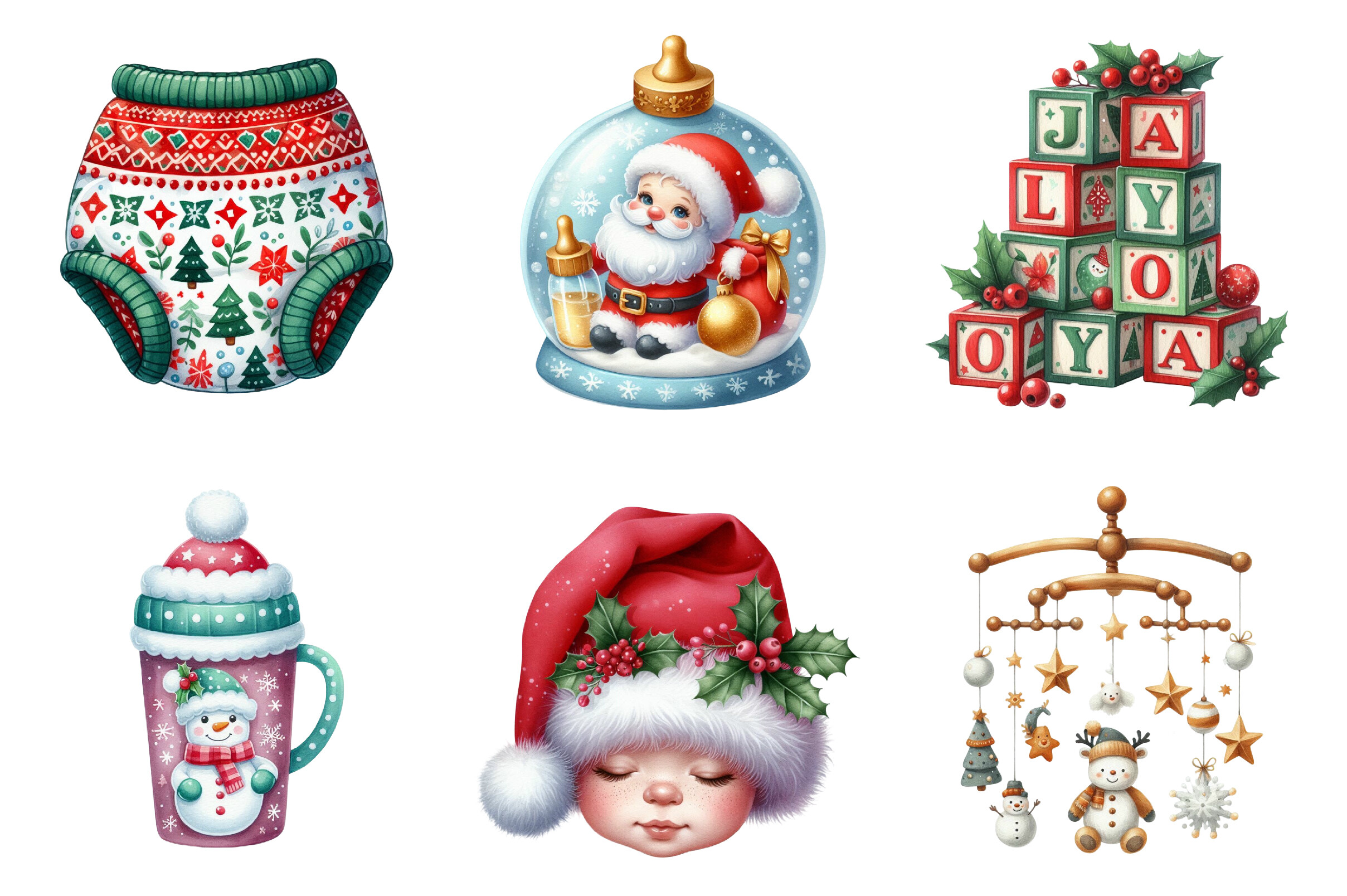 Christmas Babyshower Cliparts Bundle - photo 3