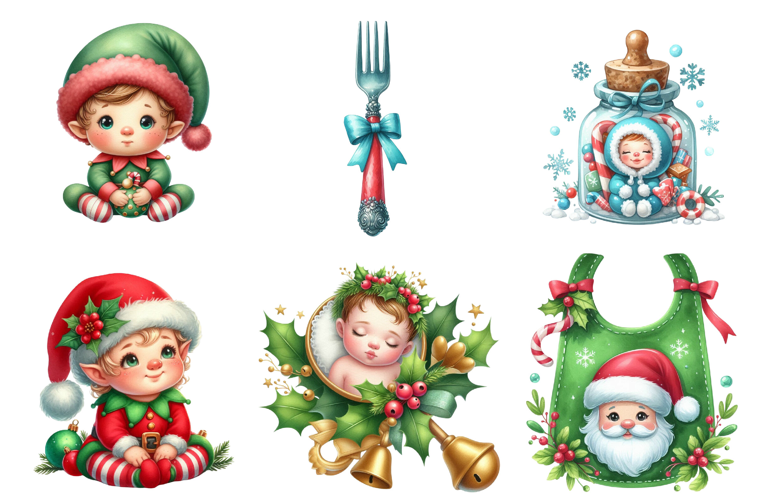 Christmas Babyshower Cliparts Bundle - photo 4