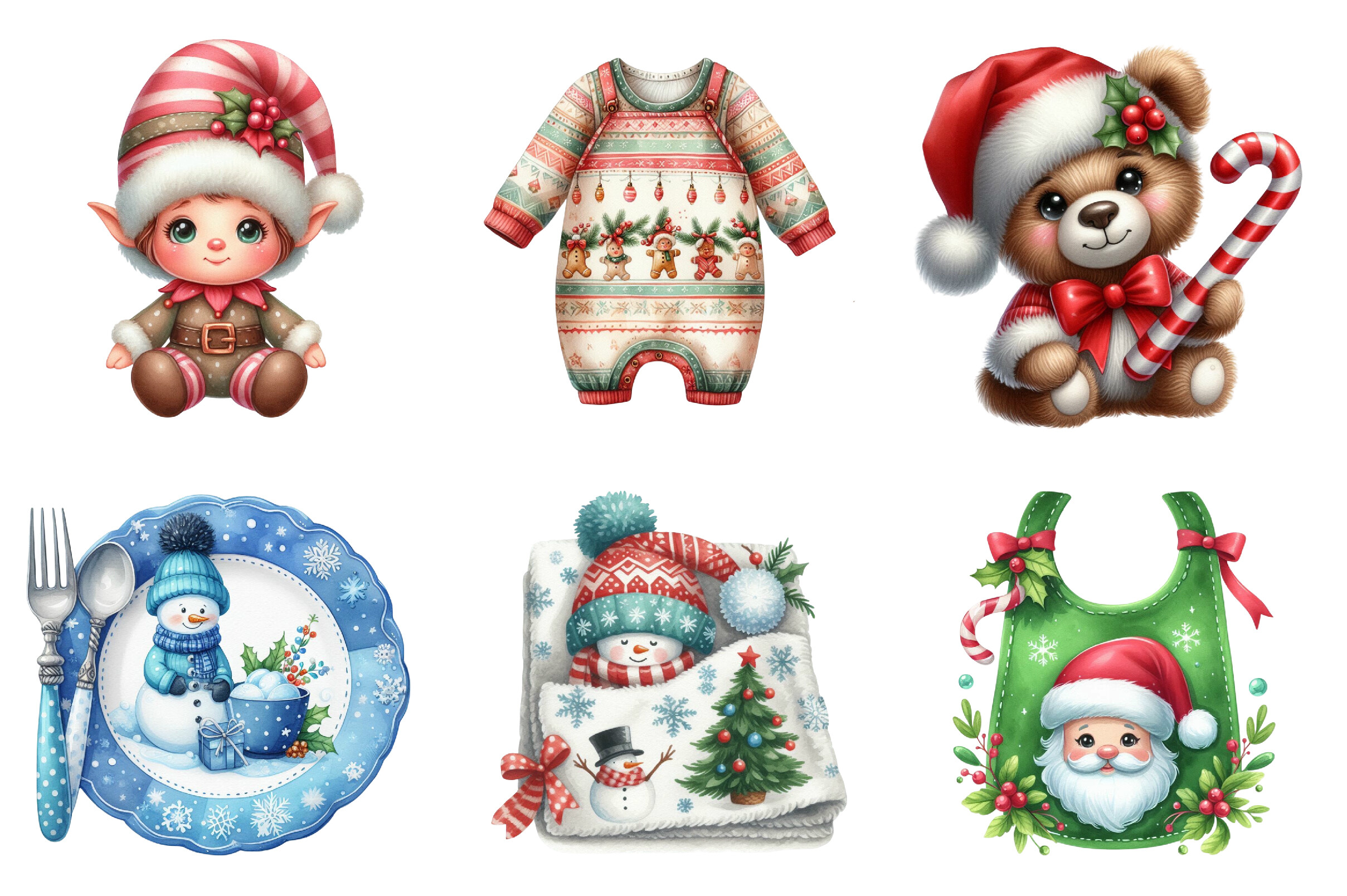 Christmas Babyshower Cliparts Bundle - photo 5