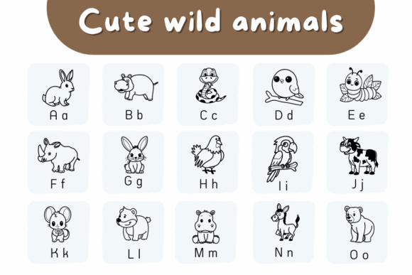 Cute Wild Animals Font - Preview 1