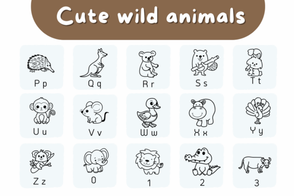 Cute Wild Animals Font - Preview 2