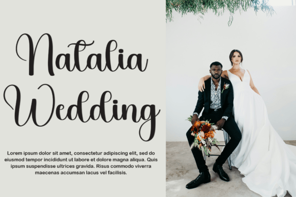 Daily Wedding Font PNG with transparent background - Preview 5