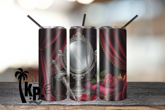 Dark Romance Gothic Tumbler Wrap PNG