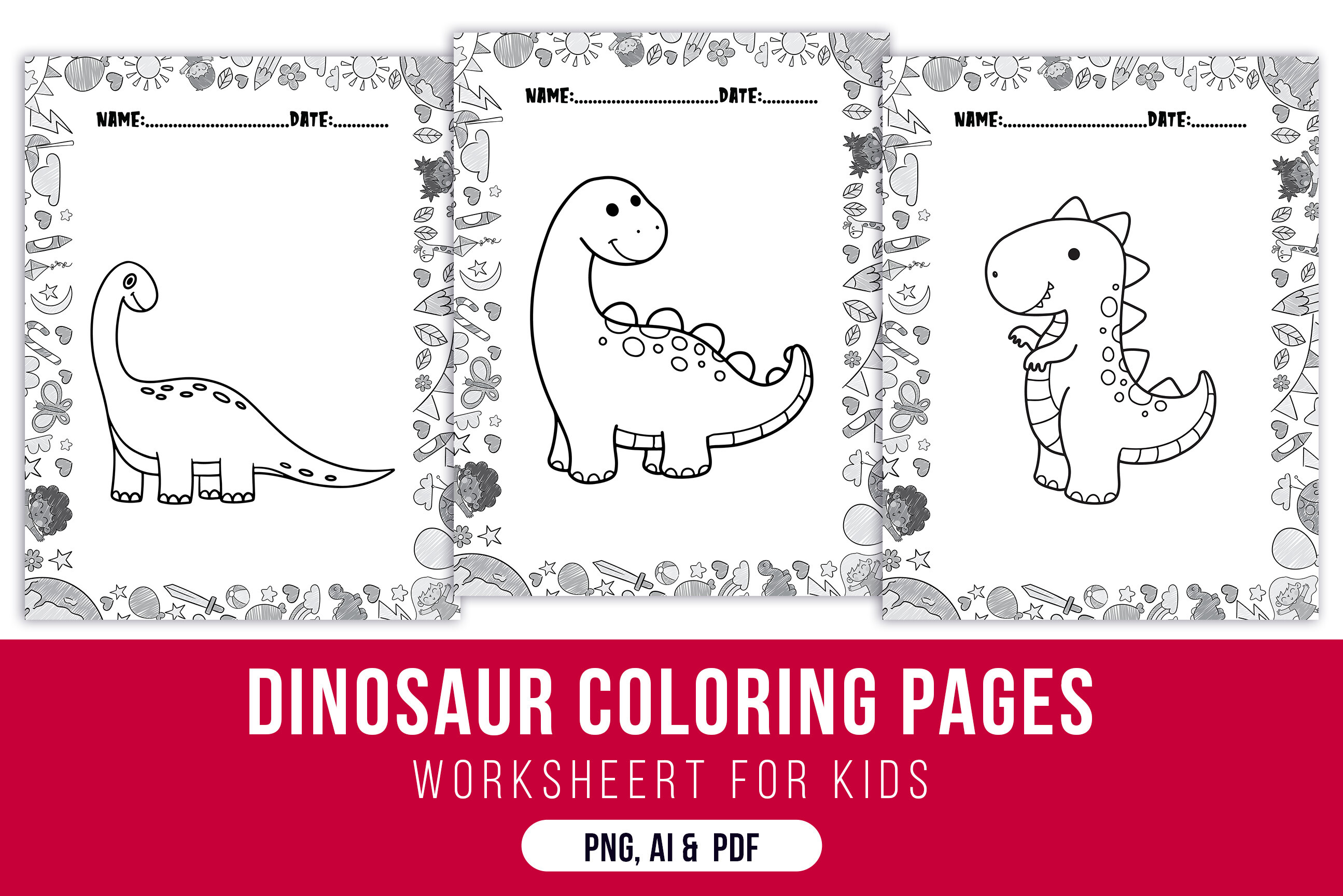 Dinosaur Coloring Pages – Fun Printable