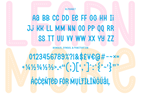 Learn More Font PNG with transparent background - Preview 3