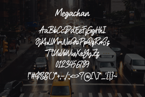 Megachan Font PNG with transparent background - Preview 1