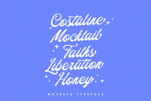 Motesta Script Font PNG with transparent background - Preview 5