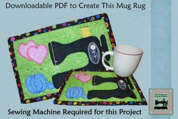 PDF Antique Sewing Machine Mug Rug