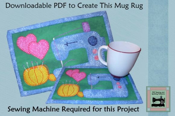 PDF Pattern for Sewing Machine Mug Rug