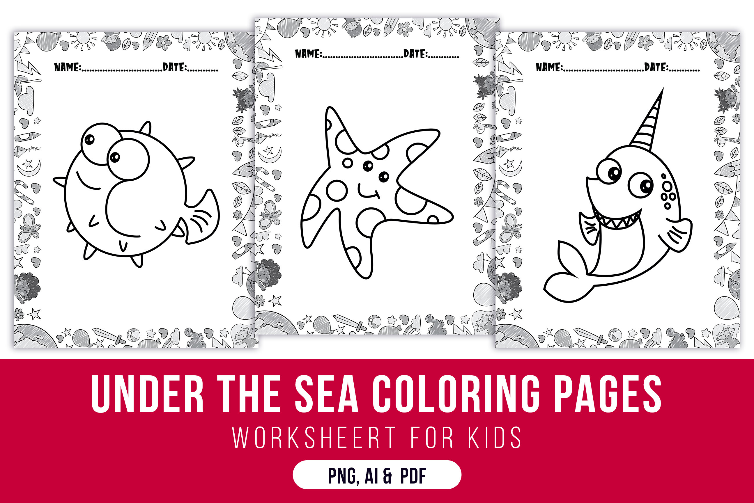 Under the Sea Coloring Pages Printable