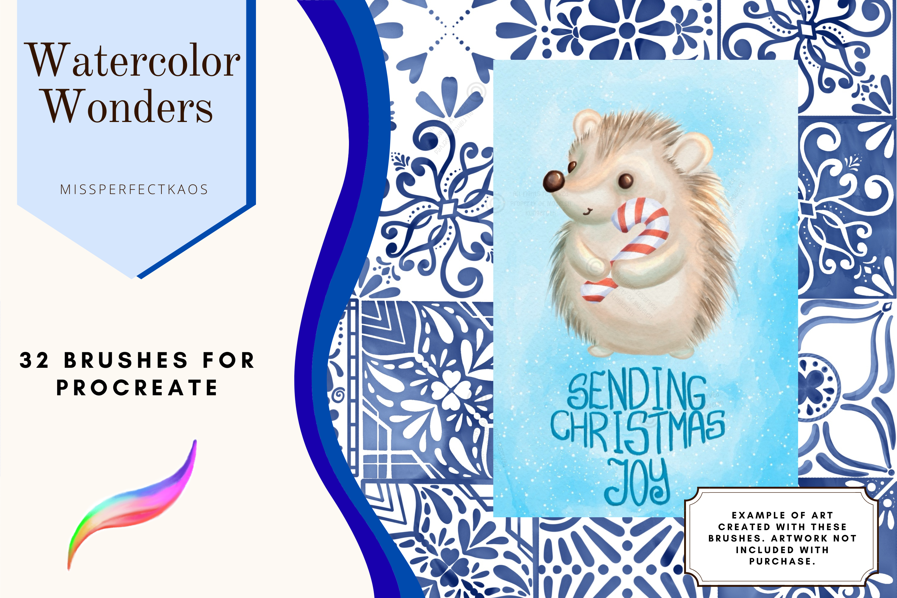 Watercolor Wonders- 32 Procreate Brushes - photo 4