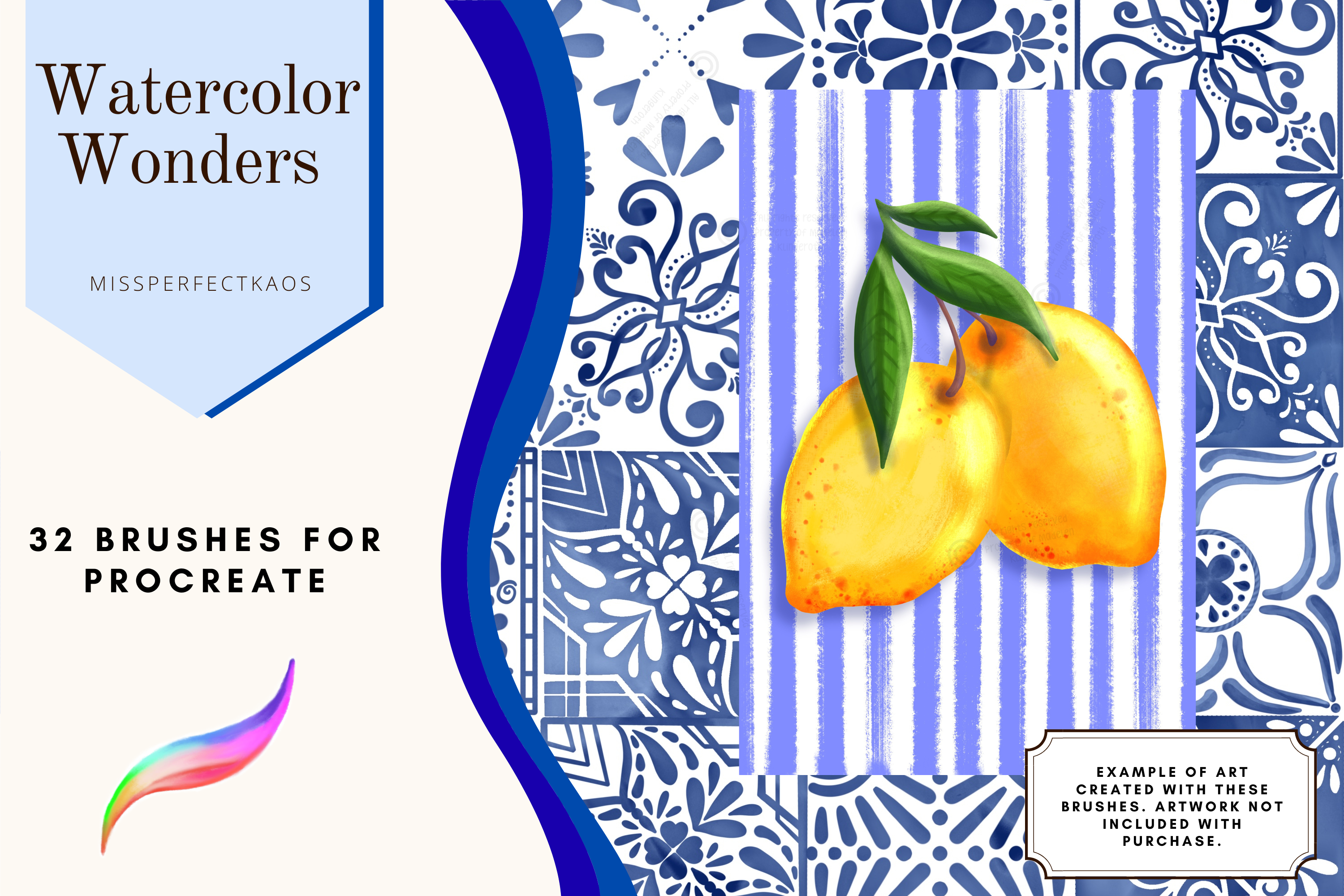 Watercolor Wonders- 32 Procreate Brushes - photo 6