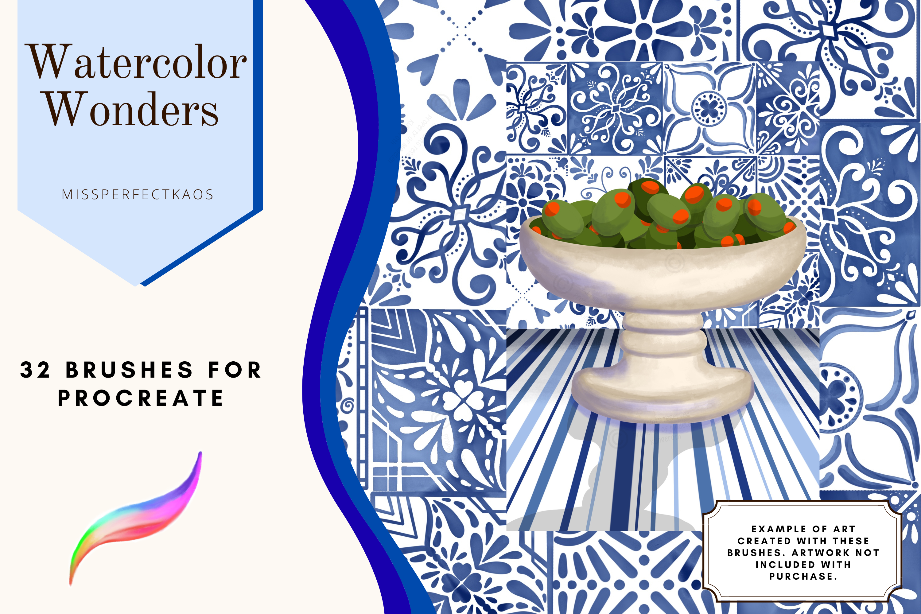 Watercolor Wonders- 32 Procreate Brushes - photo 9