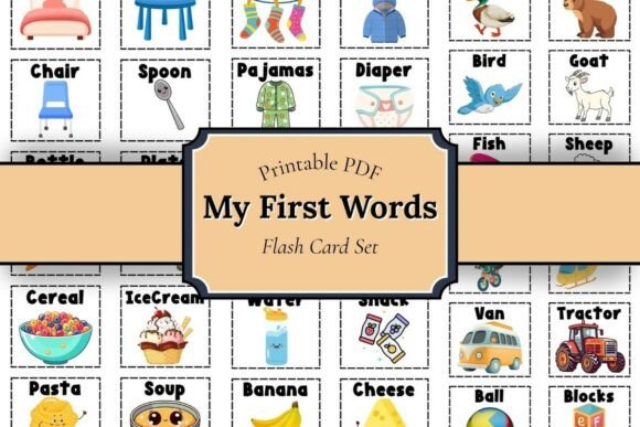 Baby & Toddler First Words Flashcard Set